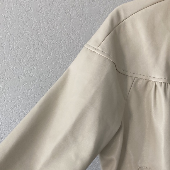 Bagatelle Collection Tan Vegan Leather Jacket Size S - Picture 3 of 14